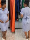 Mama Maternity/Nursing Shirt Dress